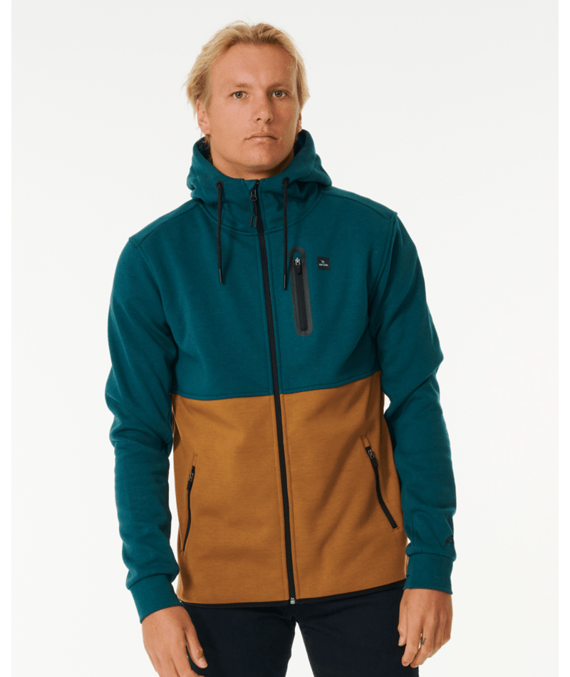 Rip Curl Anti Series Departed Zip Jacket-Blue Green