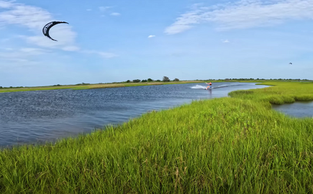 Kiteboarding Downwinder Through The Black Zone In Cape Hatteras