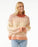 Rip Curl Soleil Rib Knit Crew Sweater-Burnt Red