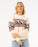 Rip Curl Soleil Knit Crew Sweater-Brown/Off White