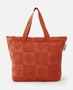 Rip Curl Mixed Jacquard 40L Tote Bag-Rust