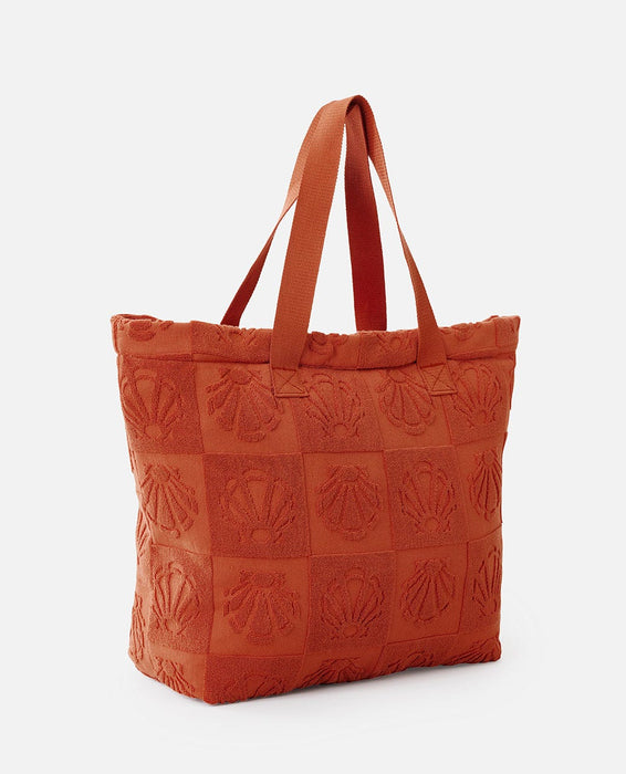 Rip Curl Mixed Jacquard 40L Tote Bag-Rust