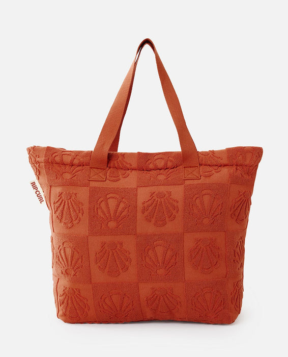 Rip Curl Mixed Jacquard 40L Tote Bag-Rust