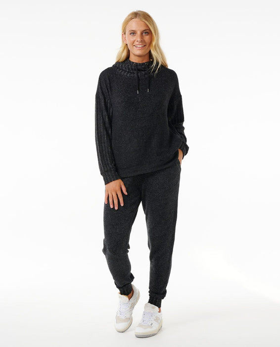 Rip Curl Cosy III Track Pants-Black Marle