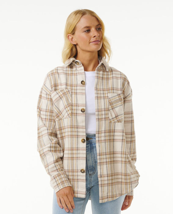 Rip Curl High Tide Soft Flannel L/S Shirt-Bone