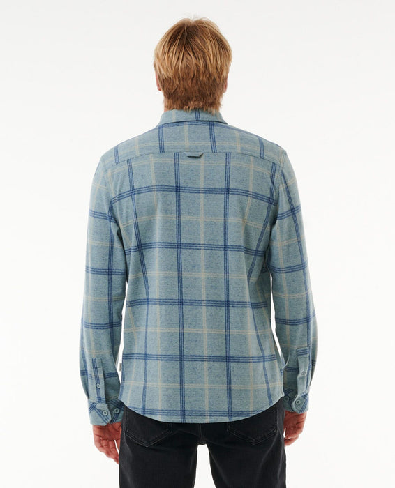 Rip Curl Grid L/S Shirt-Mineral Blue Marle