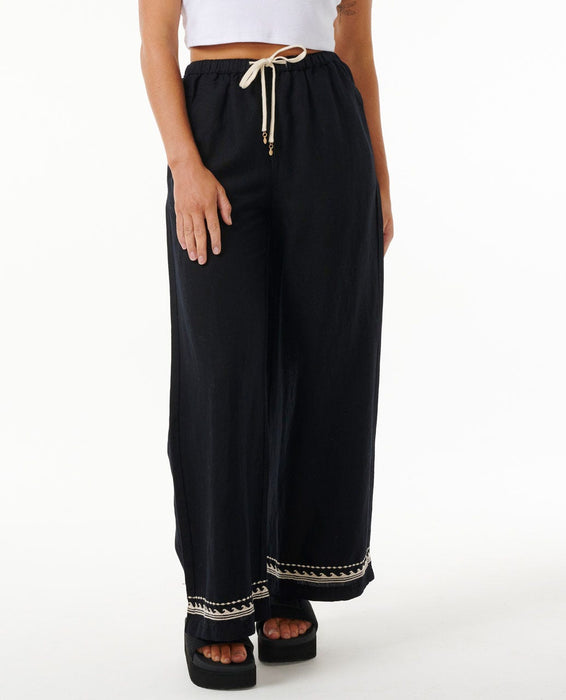 Rip Curl Soleil Wide Leg Pants-Black