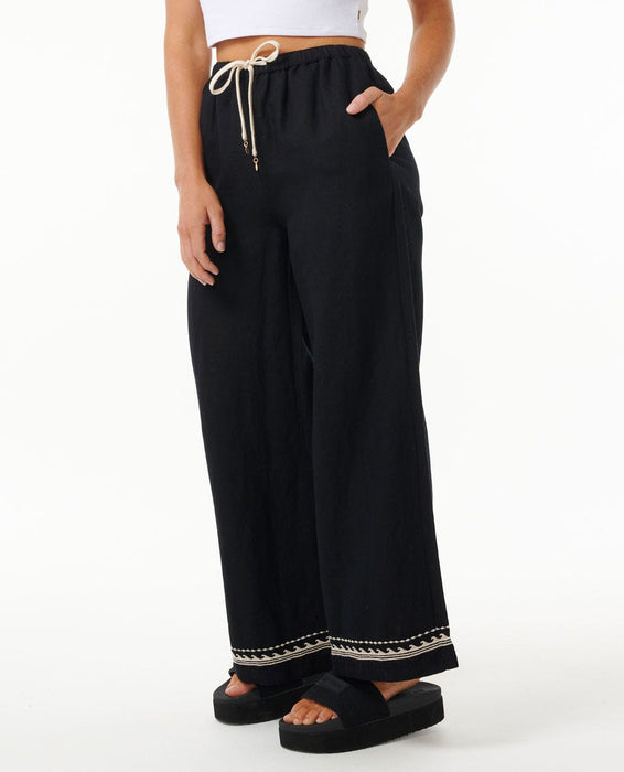 Rip Curl Soleil Wide Leg Pants-Black