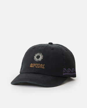 Rip Curl Mixed 6 Panel Hat-Washed Black