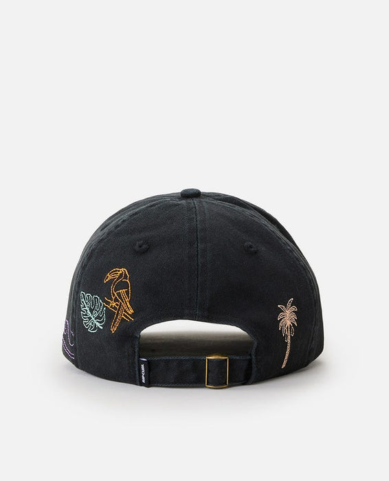 Rip Curl Mixed 6 Panel Hat-Washed Black