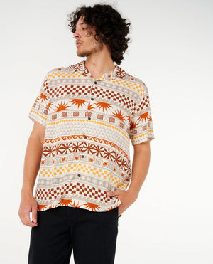 Rip Curl Fun Times Stripe S/S Shirt-Burnt Orange