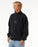 Rip Curl QuestÂ 1/4 Zip Crew Sweatshirt-Black