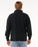 Rip Curl QuestÂ 1/4 Zip Crew Sweatshirt-Black