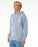 Rip Curl Surf Revival Lined Up Hooded Sweatshirt-Spray Blue