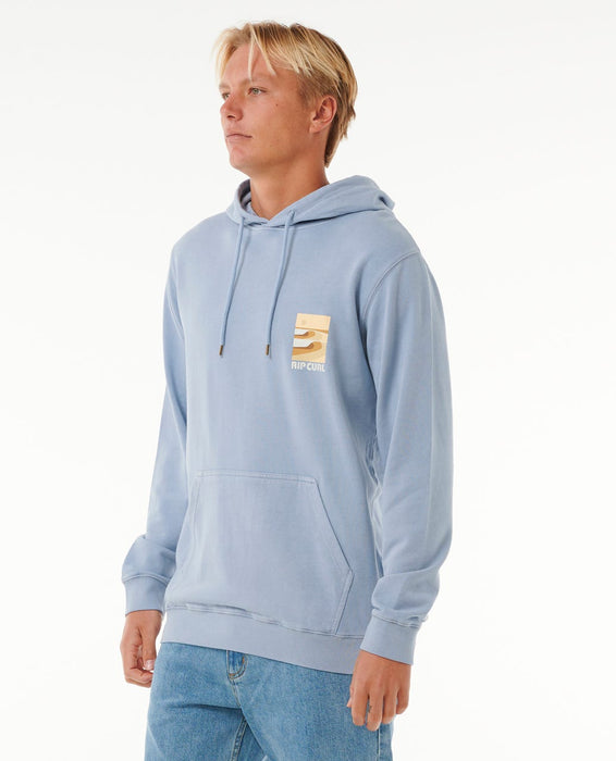 Rip Curl Surf Revival Lined Up Hooded Sweatshirt-Spray Blue