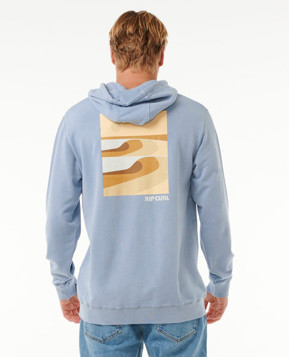 Rip Curl Surf Revival Lined Up Hooded Sweatshirt-Spray Blue