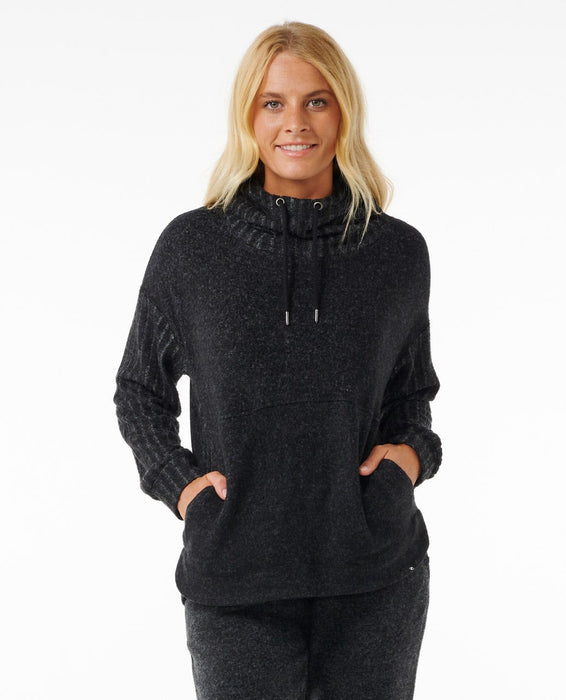 Rip Curl Cosy Hooded Sweatshirt-Black Marle