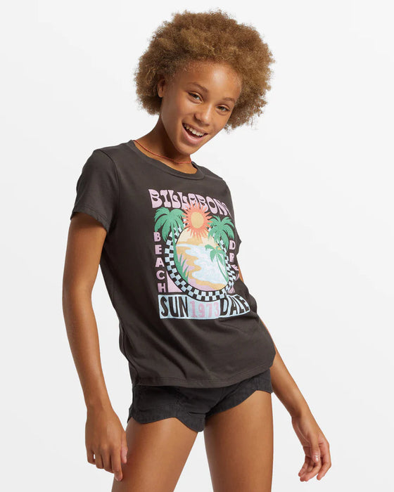 Billabong Girls Sun Daze Tee-Off Black