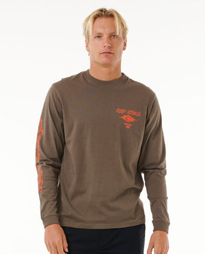 Rip Curl Fade Out Icon L/S Tee-Rock