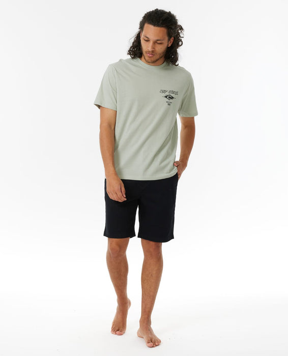 Rip Curl Fade Out Icon Tee-Mint Haze