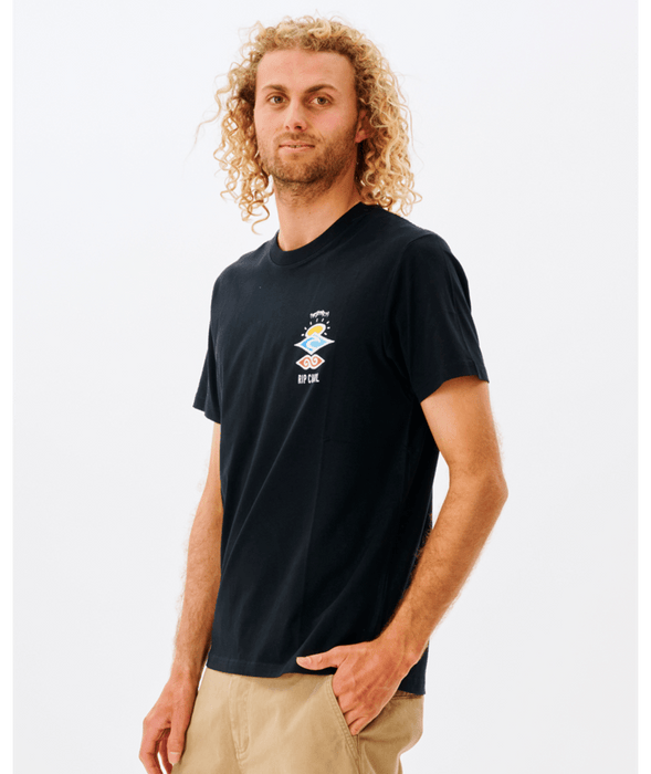 Rip Curl Search Icon Tee-Black