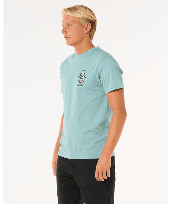 Rip Curl Search Icon Tee-Blue Lagoon