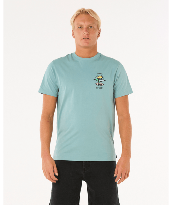 Rip Curl Search Icon Tee-Blue Lagoon