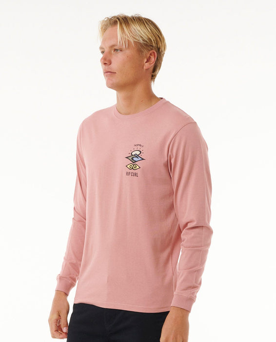 Rip Curl Search Icon L/S Tee-Mushroom