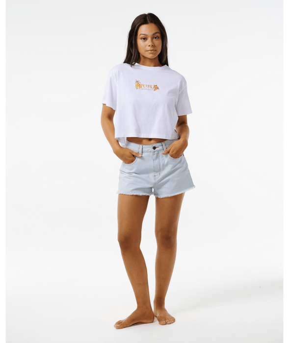 Rip Curl Island Crop Tee-White