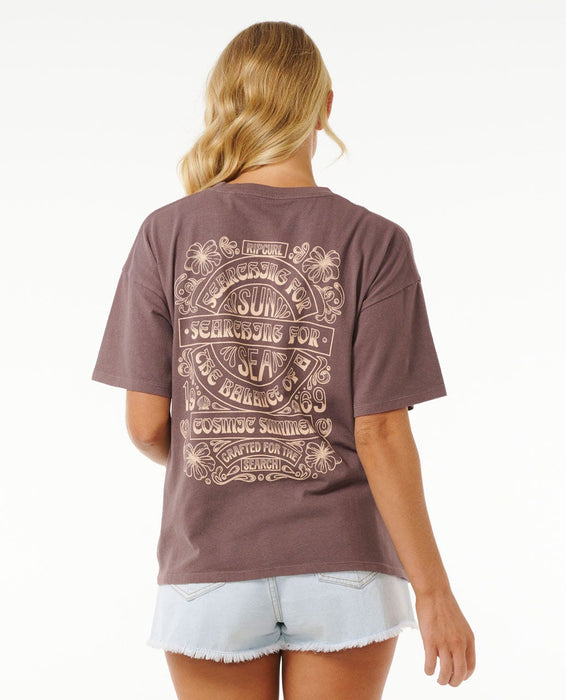 Rip Curl Cosmic Summer Heritage Tee-Eggplant