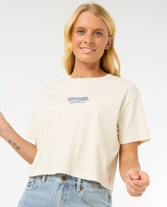 Rip Curl Sun & Sea Crop Tee-Bone