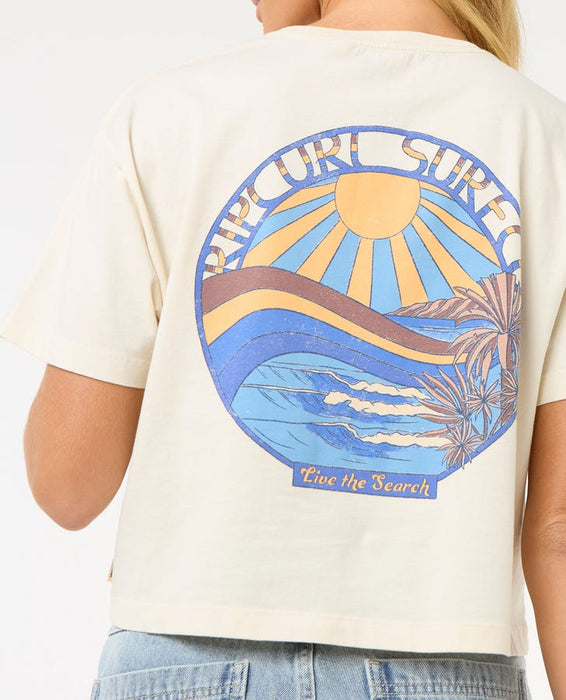 Rip Curl Sun & Sea Crop Tee-Bone