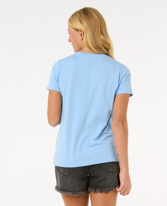 Rip Curl Stringers Standard Tee-Mid Blue