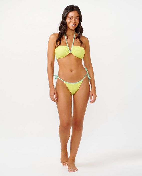 Rip Curl Sunny Side Tie Side Cheeky Bottom-Lime