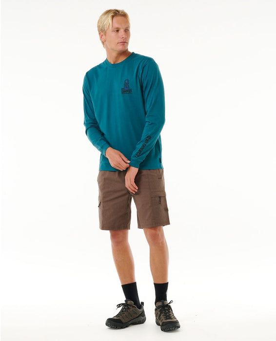 Rip Curl VaporcoolÂ Search Stack L/S Tee-Trekking Green