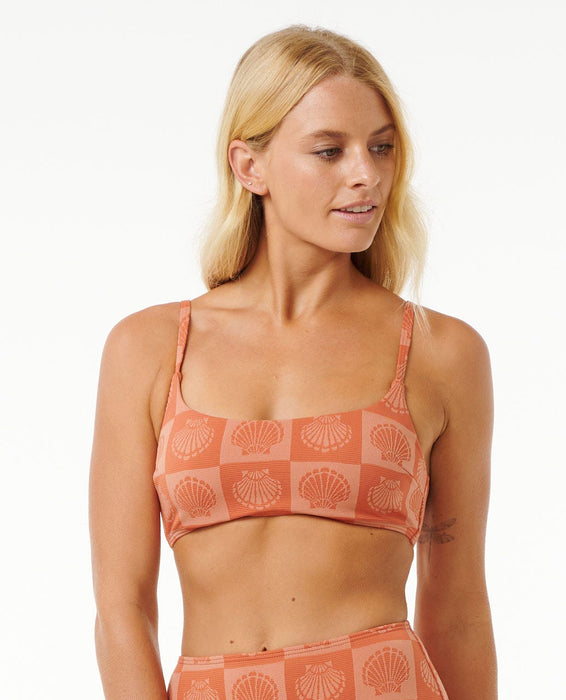 Rip Curl Soleil Shell D-DD Crop Top-Rust