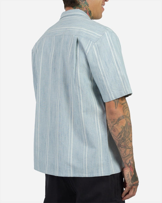 Lost Pastoral Woven Shirt-Blue