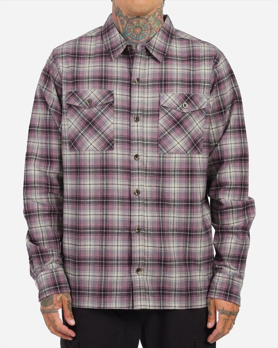 Lost Agitator Flannel L/S Shirt-Mauve