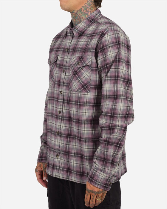 Lost Agitator Flannel L/S Shirt-Mauve