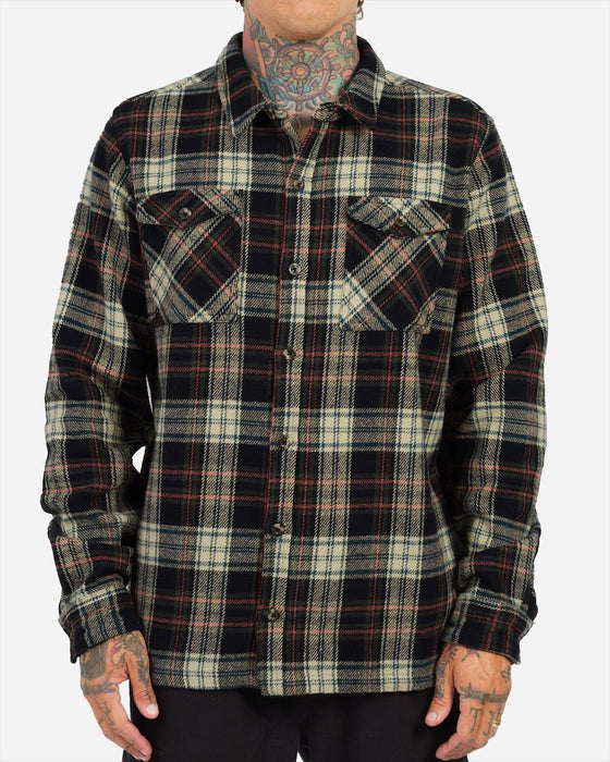 Lost Evasive Flannel L/S Shirt-Black