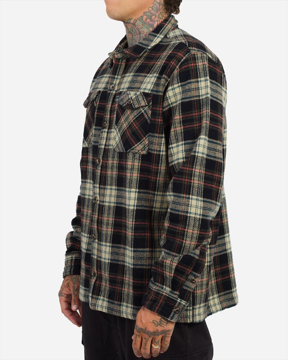 Lost Evasive Flannel L/S Shirt-Black