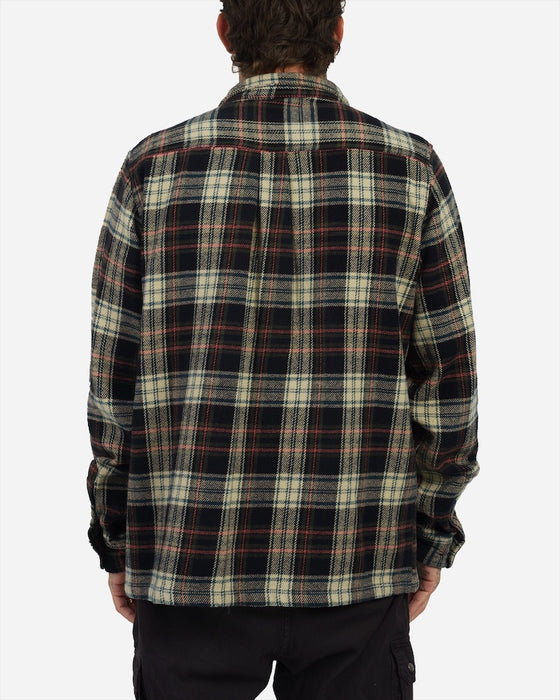 Lost Evasive Flannel L/S Shirt-Black