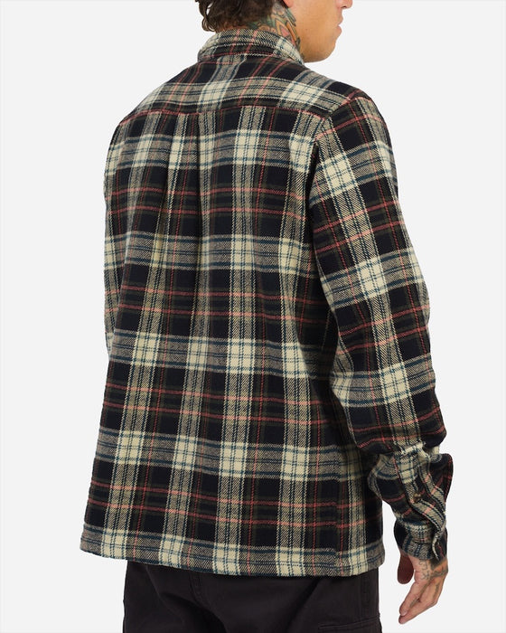 Lost Evasive Flannel L/S Shirt-Black