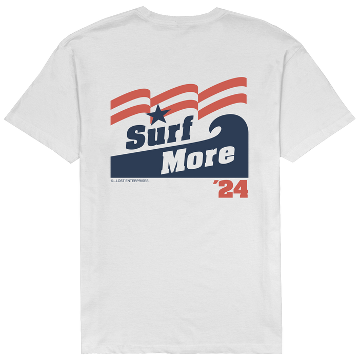 Lost Surf More Tee-White