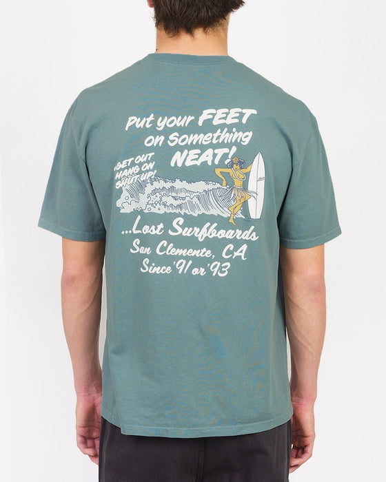 Lost Neat Boxy Tee-Stormy Blue