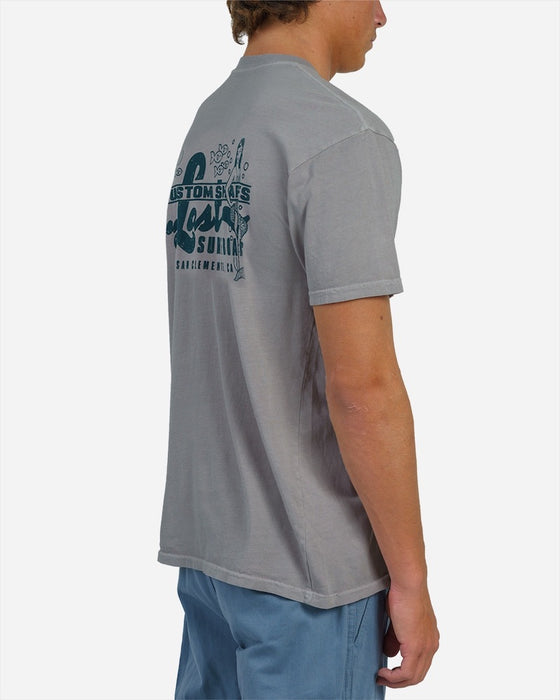 Lost Maritime Vintage Dye Tee-Drizzle Grey