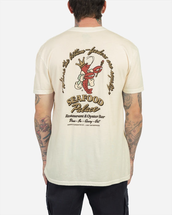 Lost Seafood Palace Vintage Dye Tee-Vintage White