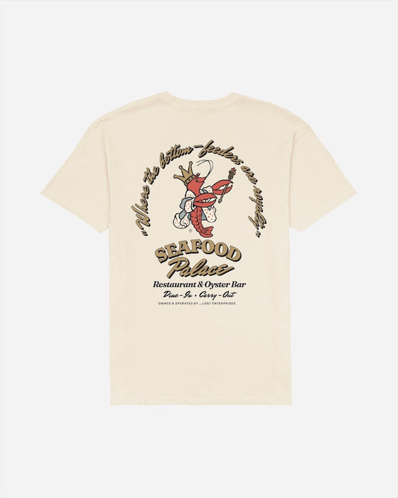 Lost Seafood Palace Vintage Dye Tee-Vintage White