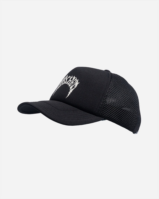 Lost Lightning Mayhem Trucker Hat-Vintage Black with White