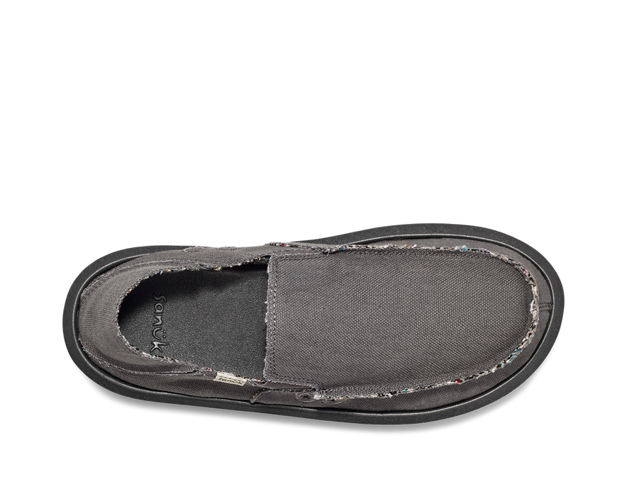 Sanuk Vagabond ST Hemp Sidewalk Surfers Men's Shoes Footwear - Black / 8